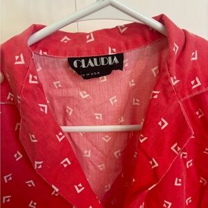 Claudia Red Patterned Blouse